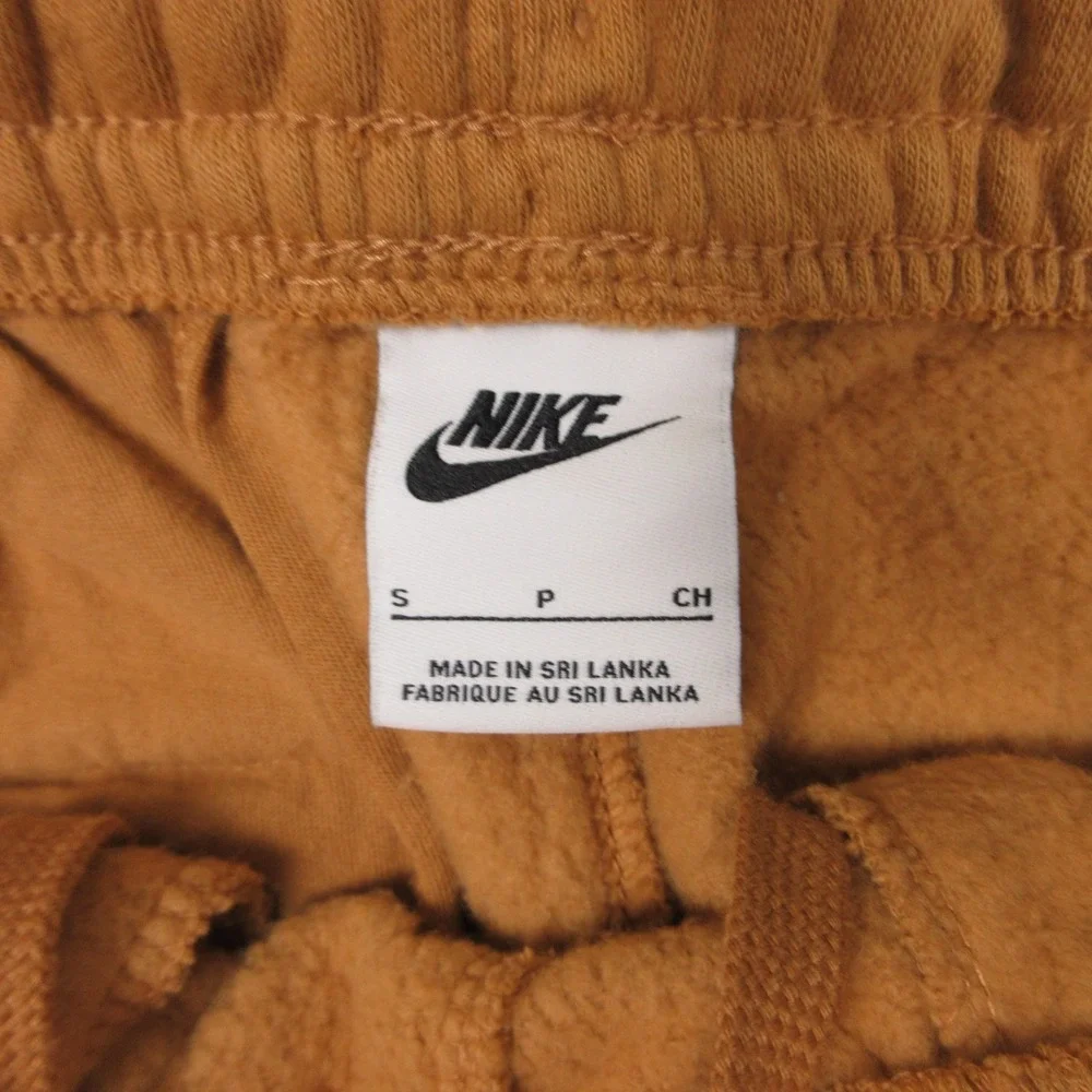 Nike Sweatpants Mens Small Tan Sportswear Club Fleece Comfort Casual Logo Jogger